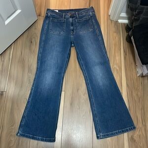 Gap 70’s Flare High Rise Jeans. 10 Petite. 30 Inch Inseam.